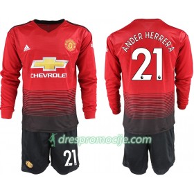 Manchester United Dres ANDER HERRERA 21 Dječji Domaći 2018/19 Dugim Rukavima